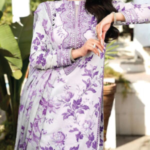 3PC printed embroidered suit