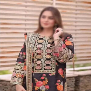 Unstitched 3pc Silk Suit