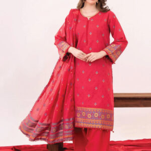 Lawn unstitched Embroidered 3pc suit