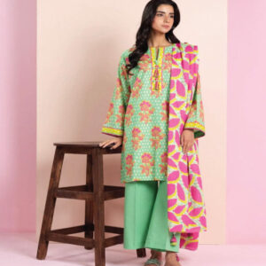 3PC Printed lawn suit