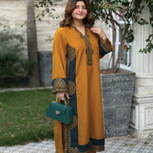 2PC Printed lawn Shirt