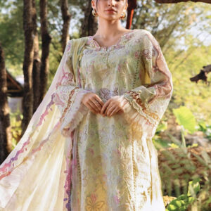 3PCS Printed Lawn Dress