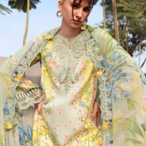 3PCS Printed Lawn Dress
